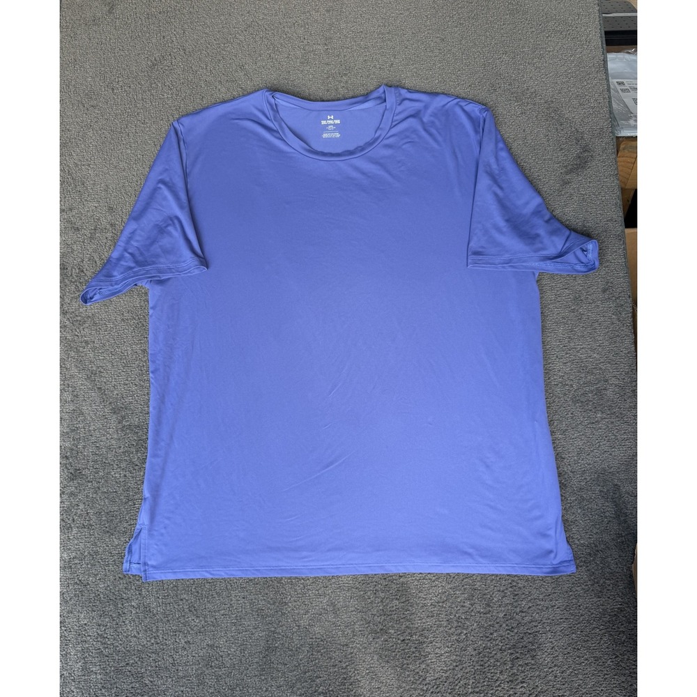 Under Armour Mens 2XL Loose Fit HeatGear Short Sleeve T-Shirt Periwinkle Blue
